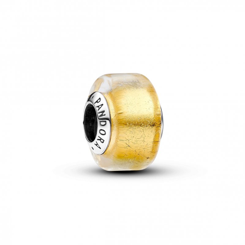 Mini Vetro Di Murano Foglia D’Oro