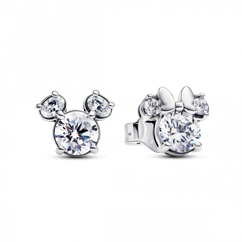 Disney, Orecchini Scintillanti Mickey Mouse E Minnie Mouse
