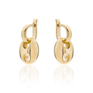 Orecchini In Argento Dorato Maglia Marina