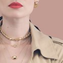 Collana In Argento Dorato Mini Boule