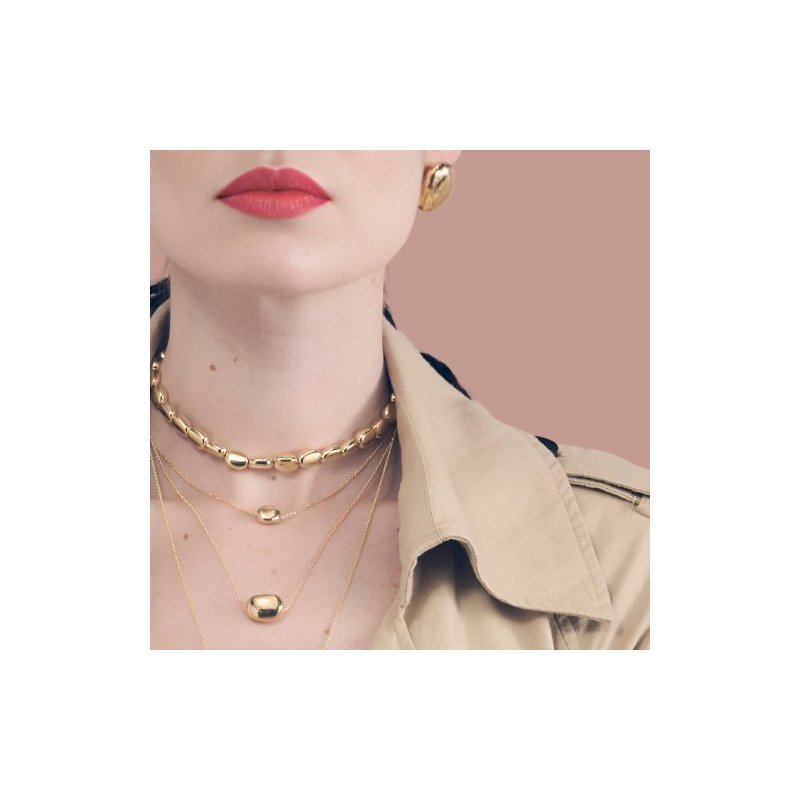 Collana In Argento Dorato Mini Boule
