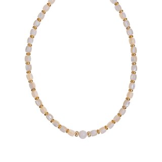 Alisia - Collana In Argento 925 - Madreperle - Rondelle Bold