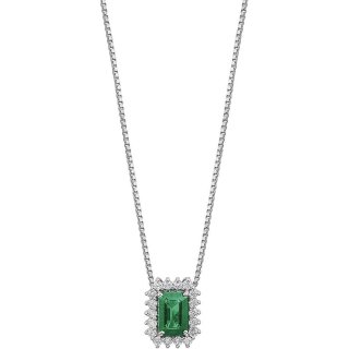 Collana Diamante, Smeraldo Gioiello Comete Regina Caratura Maggiore Di 1Ct Glb 1665