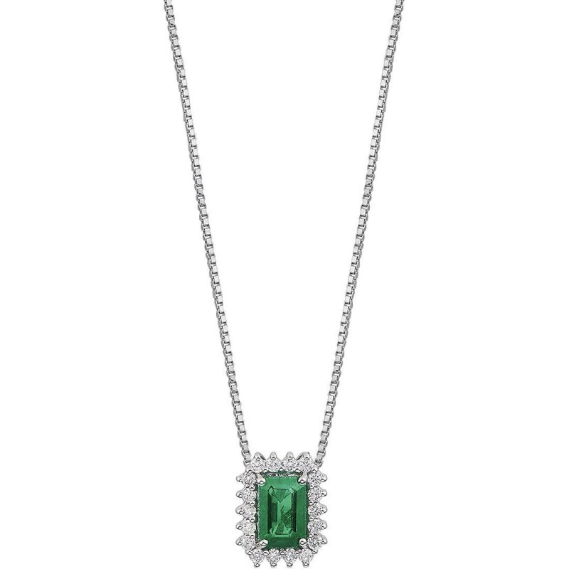 Collana Diamante, Smeraldo Gioiello Comete Regina Caratura Maggiore Di 1Ct Glb 1665