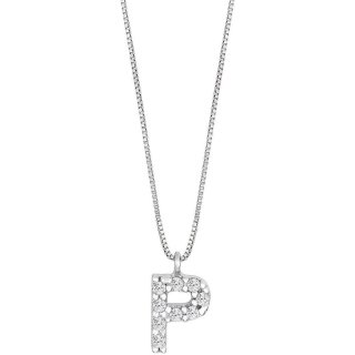 Ambrosia Gioielli - Collana Lettera P - Oro Bianco
