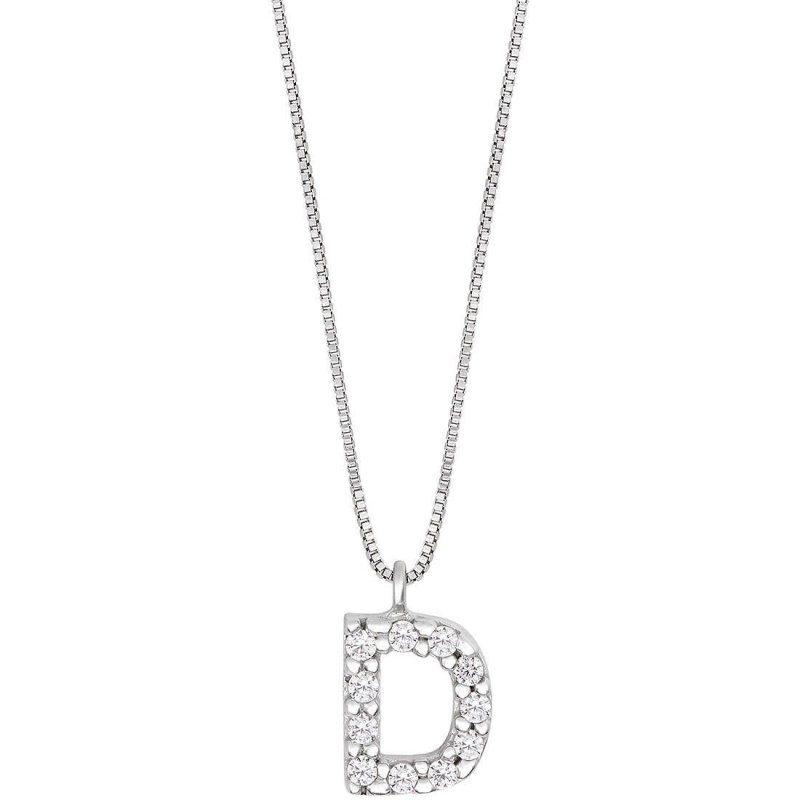 Ambrosia - Collana Dea - Oro Bianco - Zirconi