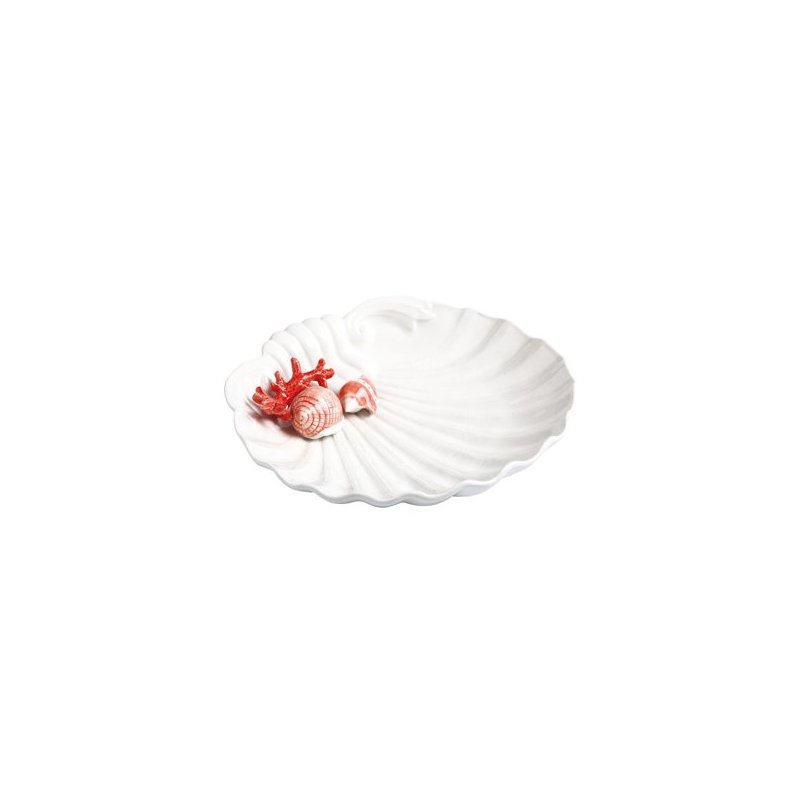 Vassoio Conchiglia Tondo Cm31X7 Mar Rosso