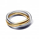 Anello Fascia Intrecciata Bicolore