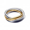 Anello Fascia Intrecciata Bicolore