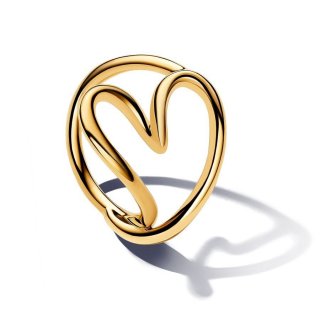 Anello Cuore Linea Sinuosa