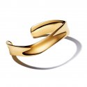 Bracciale Aperto Fascia Larga Linea Sinuosa