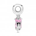 Charm Pendente Scooter Rosa