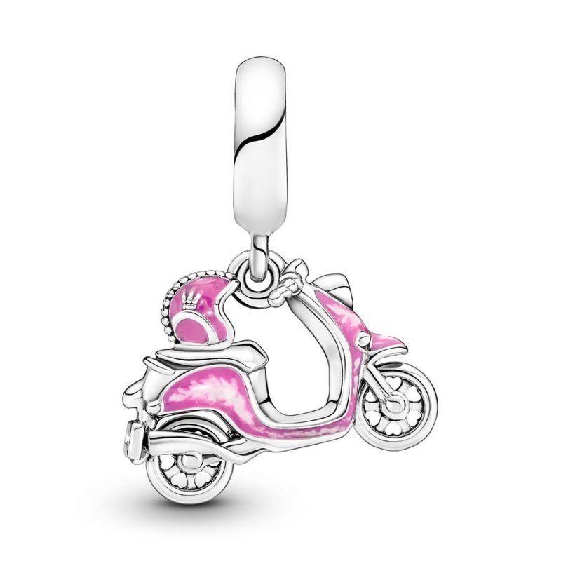 Charm Pendente Scooter Rosa
