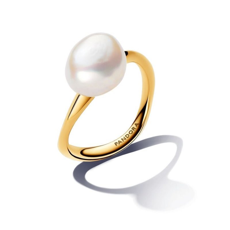 Anello Perla Barocca d’Acqua Dolce Coltivata