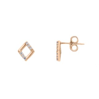 Songa Antonio - Orecchini Lobo - Oro Rosa - Zirconia