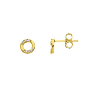 Songa Antonio - Orecchini Lobo - Oro Giallo - Zirconia