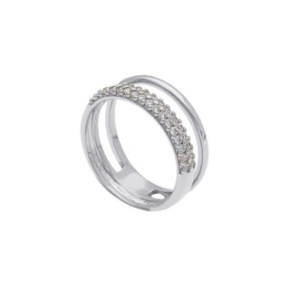 Songa Antonio - Anello Intreccio - Oro Bianco