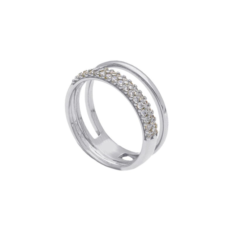 Songa Antonio - Anello Intreccio - Oro Bianco