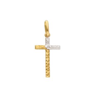 Songa Antonio - Croce Oro Giallo E Bianco - 0.76G