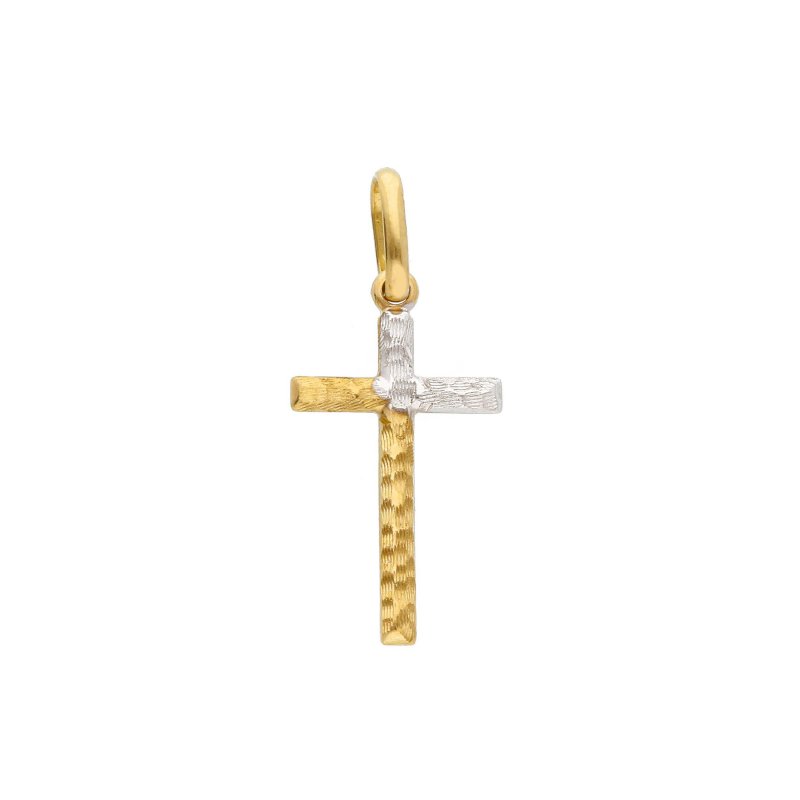 Songa Antonio - Croce Oro Giallo E Bianco - 0.76G