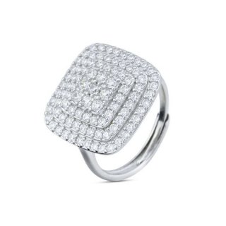 Boccadamo - Anello An497 - Pavè Quadrato - Zirconi