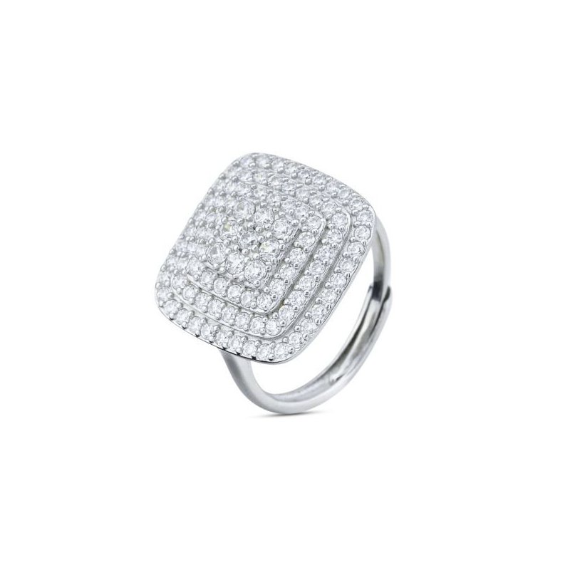 Boccadamo - Anello An497 - Pavè Quadrato - Zirconi