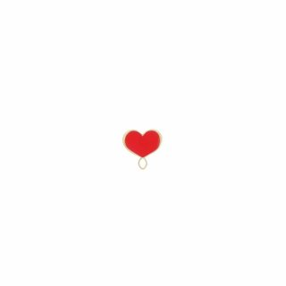 Maman Et Sophie - Orecchino Cuore - Argento 925 - Rosso
