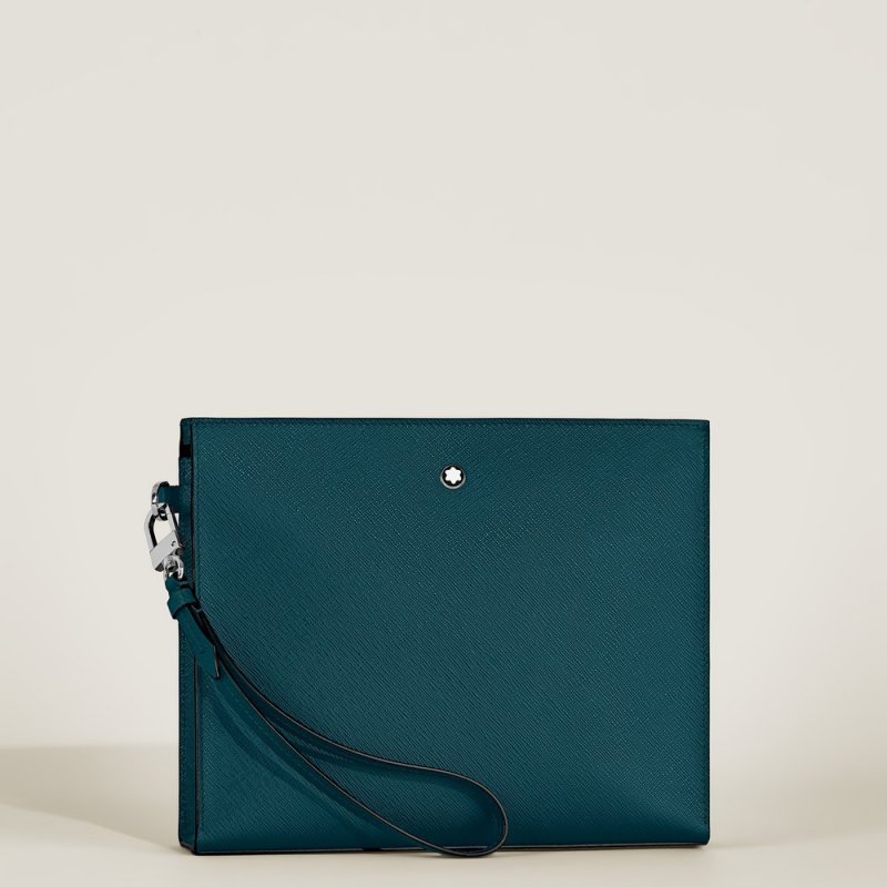 Montblanc - Pochette Sartorial - Pelle Blu Cipro