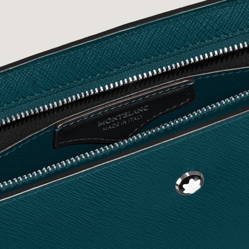 Montblanc - Pochette Sartorial - Pelle Blu Cipro