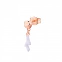 Rosato - Mono Orecchino Pendente - Corallo - Oro Rosa