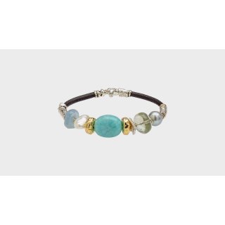 Misani - Bracciali In Cuoio 3 Mm - Oro - Argento