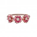 DAISY PANDORA ROSE RING WITH CLEAR CUBIC