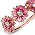 Anello Tris di Margherite Rosa