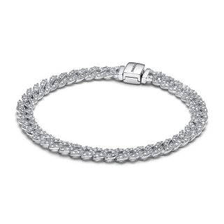 Bracciale Catena Maglia Cubana Pavè