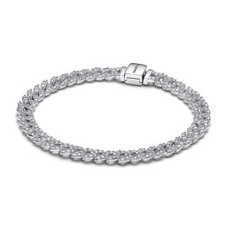 Bracciale Catena Maglia Cubana Pavè