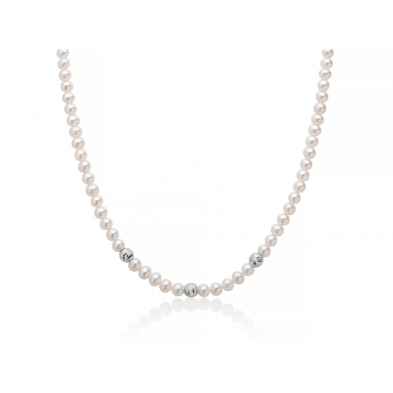 Miluna - Collana Oro Con Perle - Eleganza E Stile