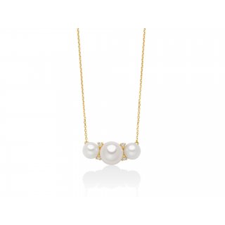 Collier Oro, Perle E Diamante