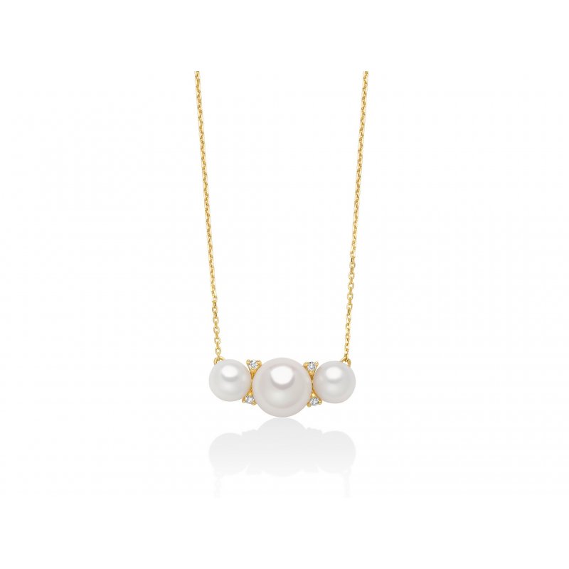 Collier Oro, Perle E Diamante