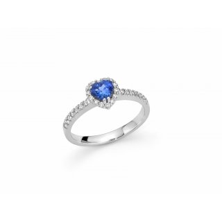 Miluna - Anello Oro - Diamante - Tanzanite