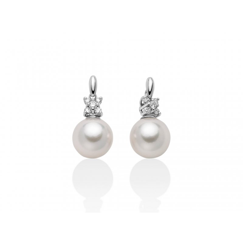 Miluna - Orecchini Oro, Perle E Diamante