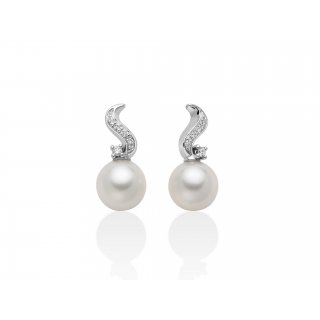 Miluna - Orecchini Oro, Perle E Diamante