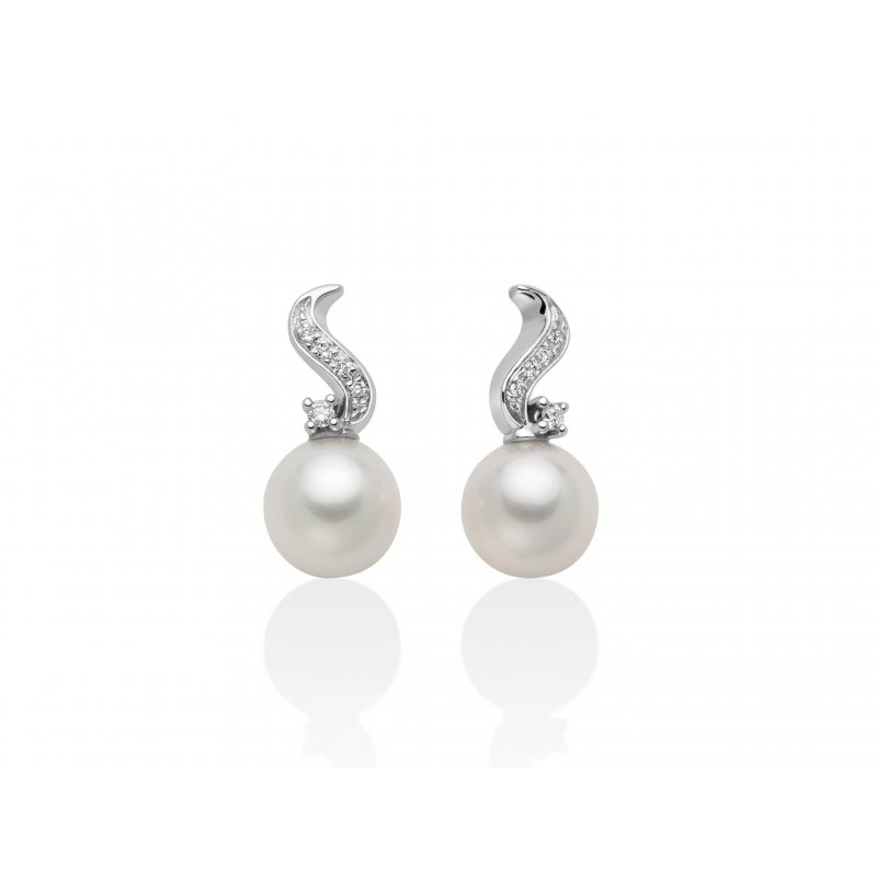 Miluna - Orecchini Oro, Perle E Diamante