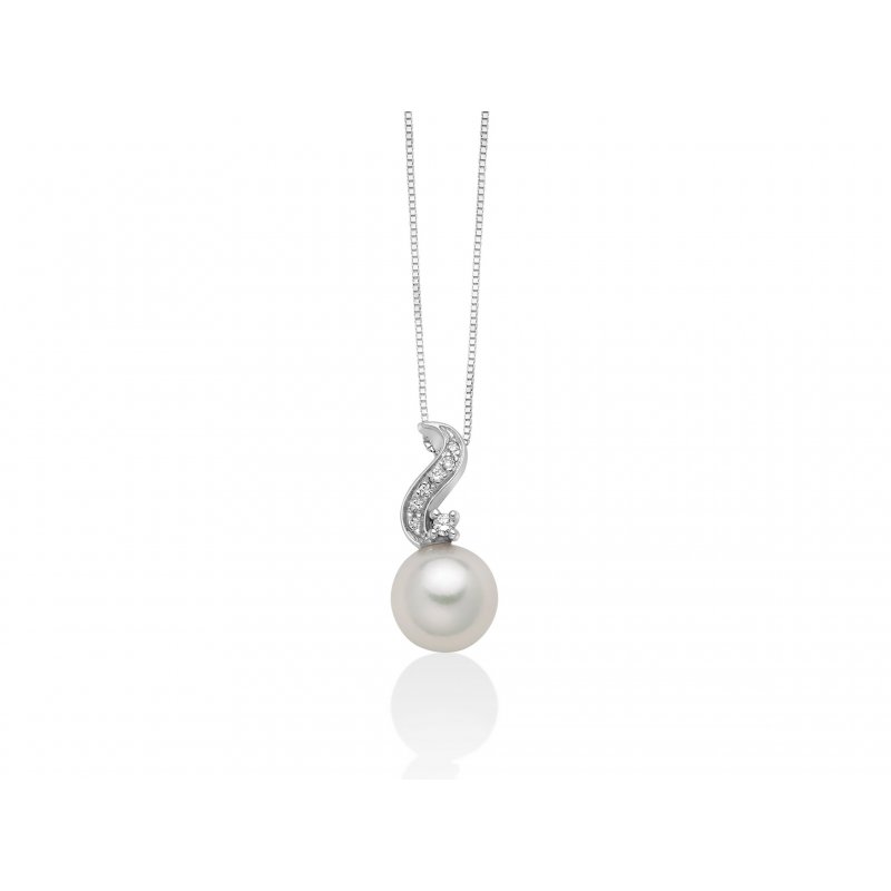 Miluna - Collier Oro, Perle E Diamante