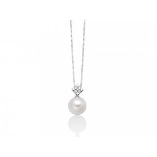 Miluna - Collier Oro, Perle E Diamante