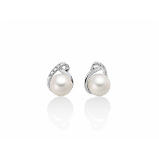Orecchini Oro, Perle E Diamante