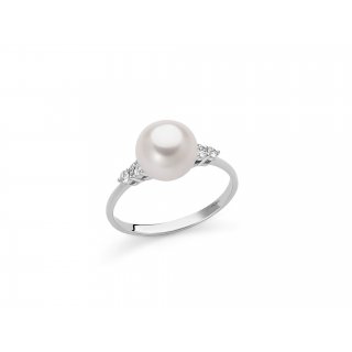Anello Oro, Perle E Diamante