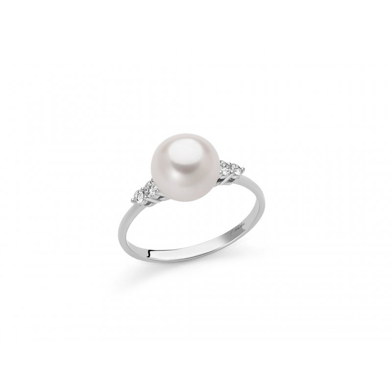 Anello Oro, Perle E Diamante
