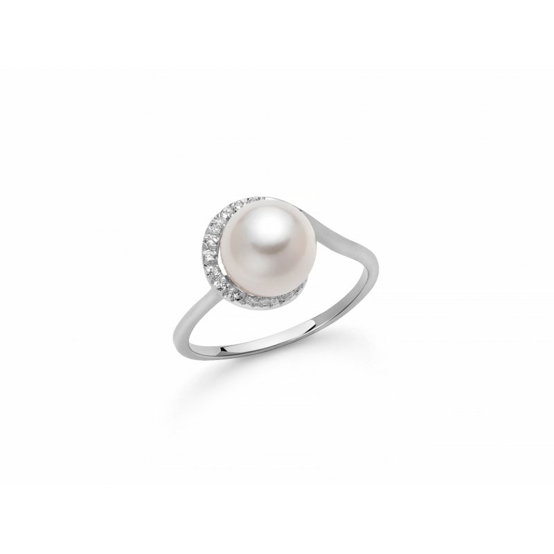 Anello Oro, Perle E Diamante
