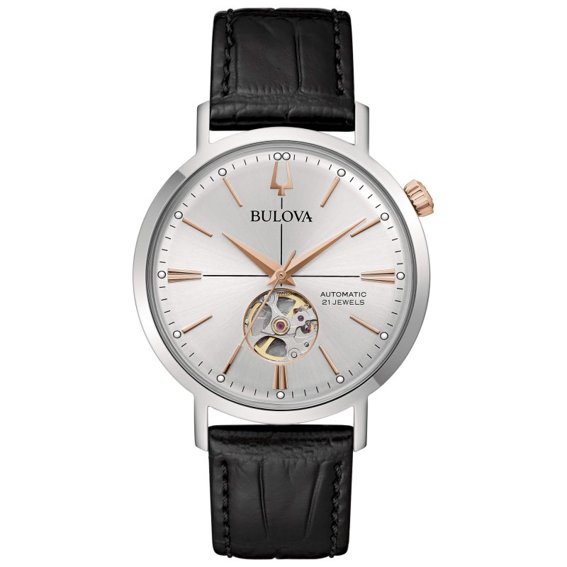 Bulova - Aerojet Automatic - Acciaio - Pelle
