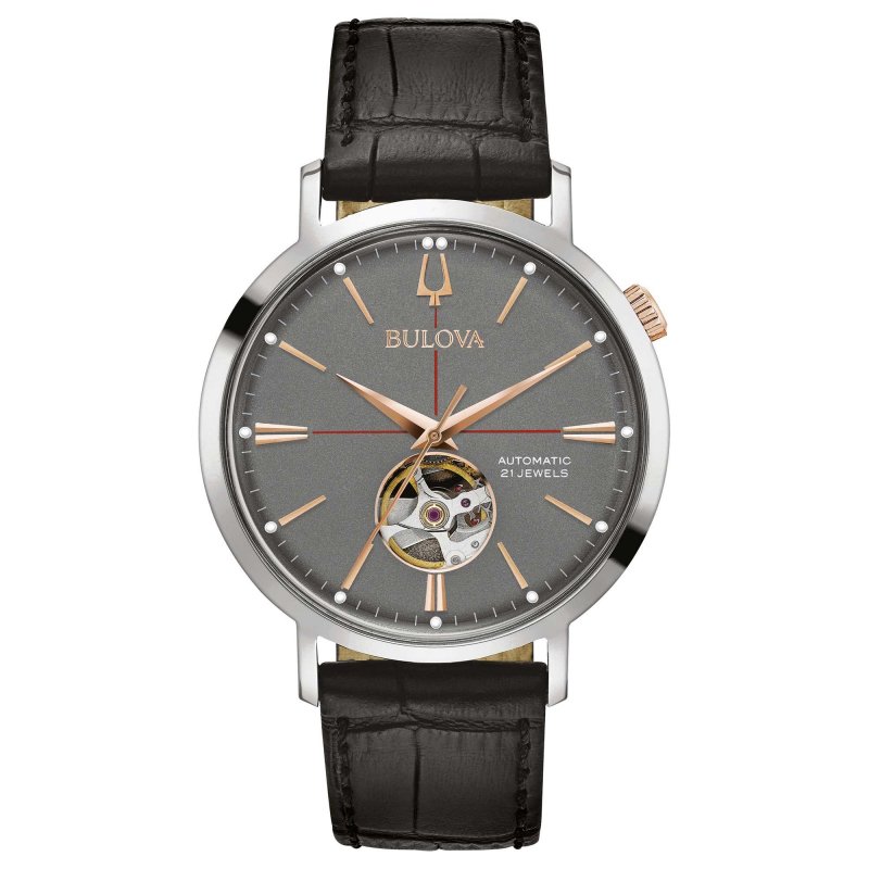 Bulova - Aerojet Automatic - Acciaio - Pelle